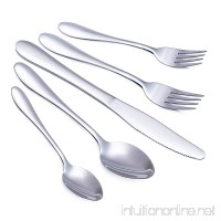 Kitchen Cutlery Set  Excgood Stainless Steel Flatware Sets  Anti-rust Family Silverware Sets Dinnerware Utensil Set  20 Piece Mirror Polished Tableware for 4  Restaurant and Hotel Quality - B075L6756H